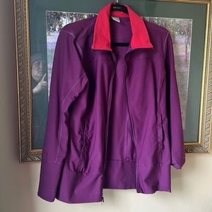 Nike purple/red two way zip jacket
